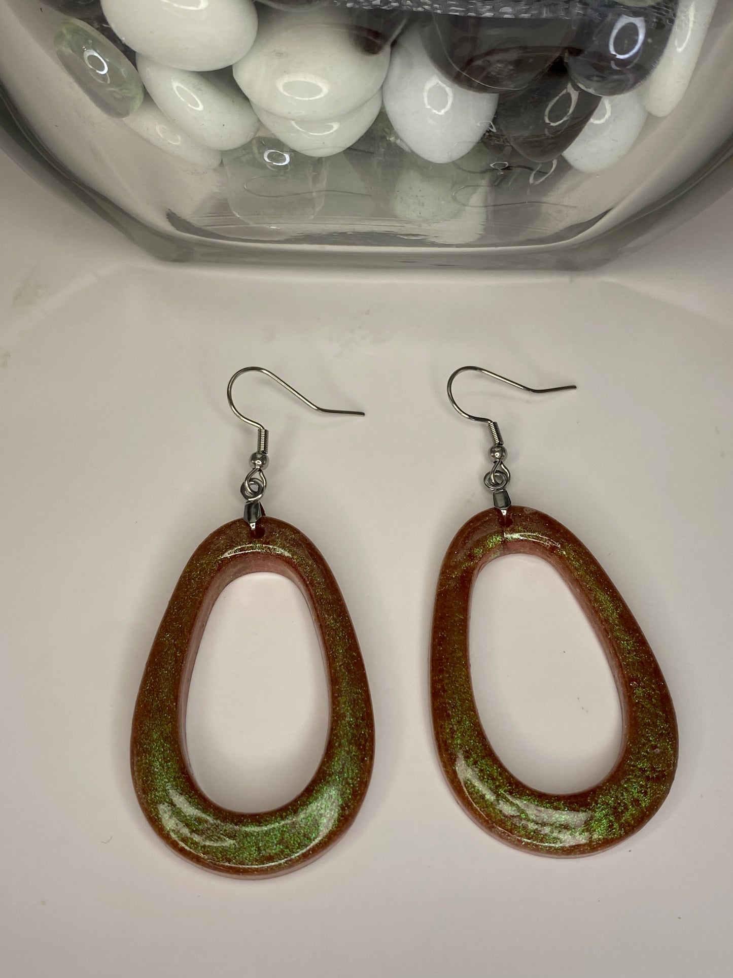 Brown with hints of Green Earrings