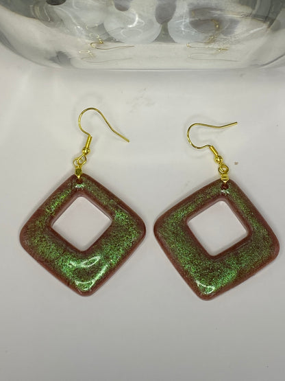 Brown with hints of Green Earrings