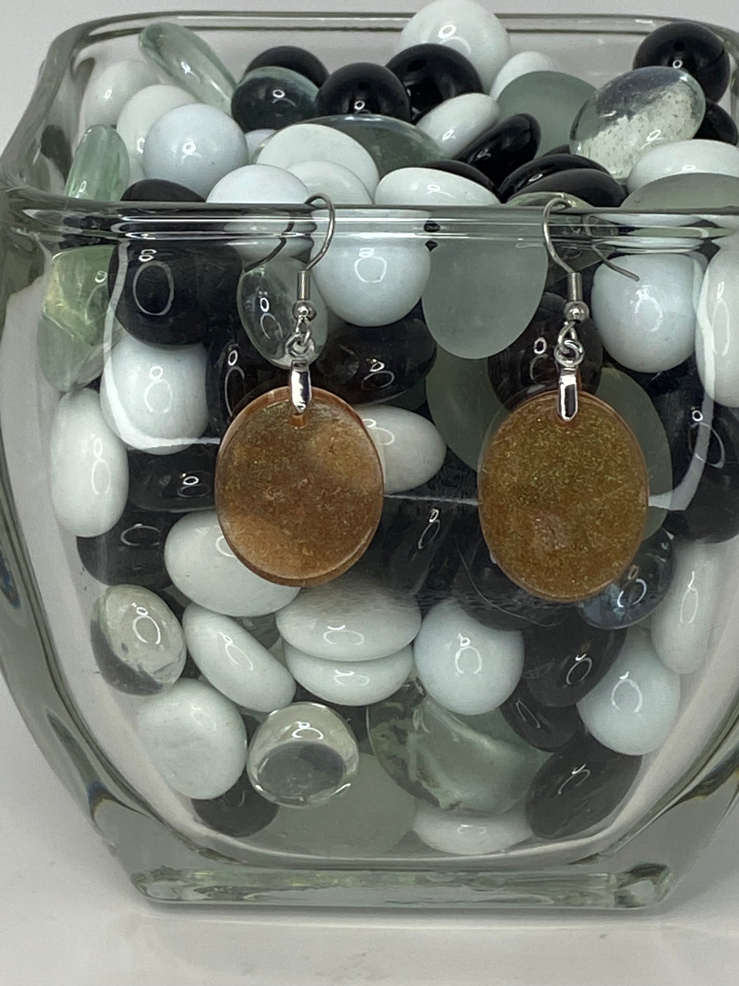 Brown with hints of Green Earrings