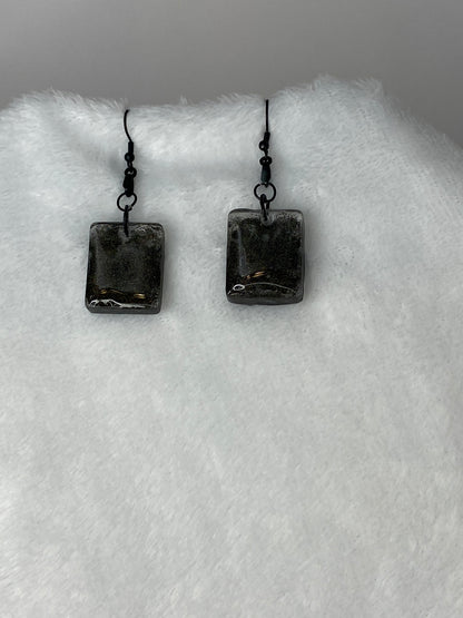 Holographic Glitter Earrings Rectangle Shaped