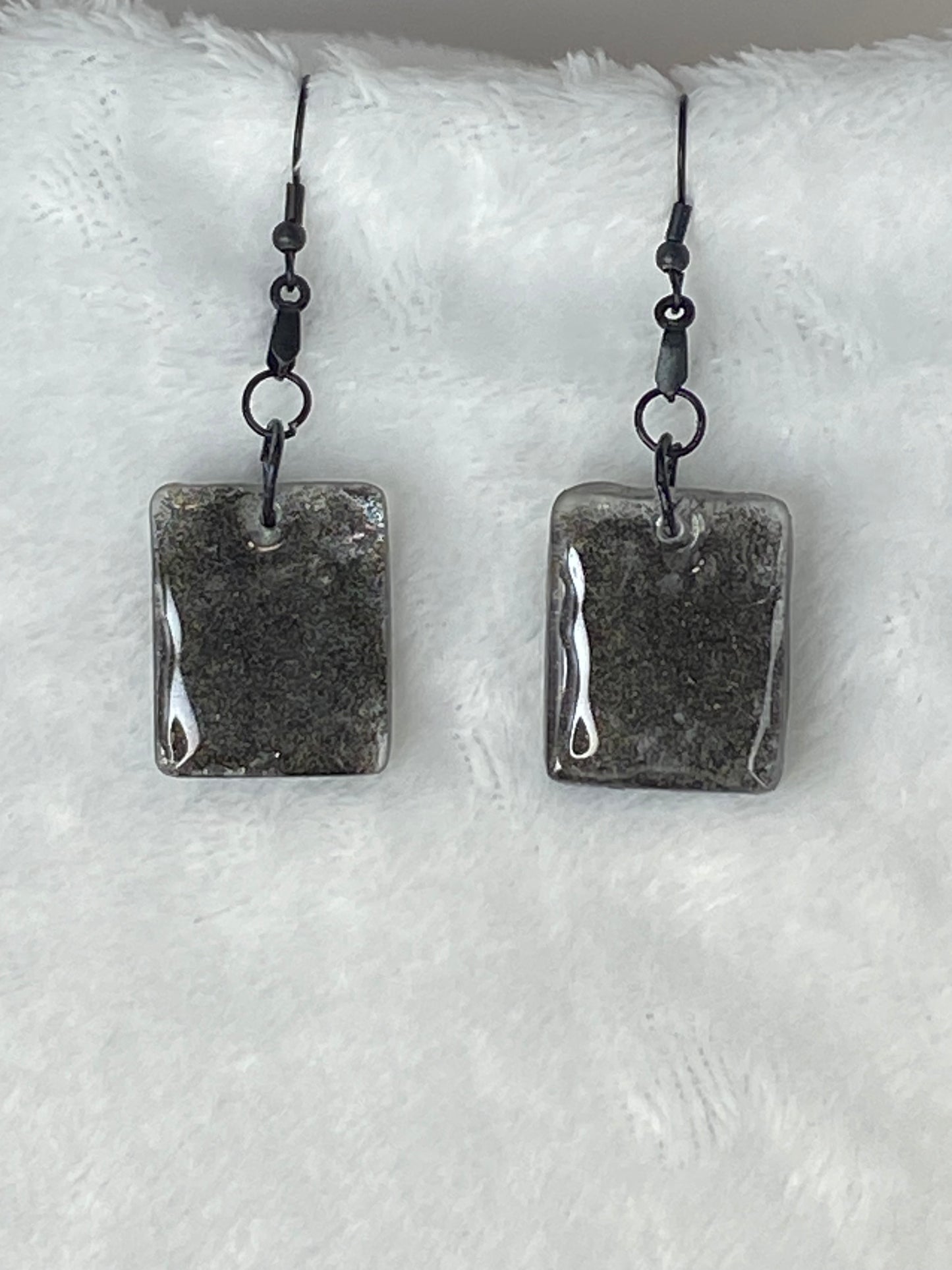 Holographic Glitter Earrings Rectangle Shaped