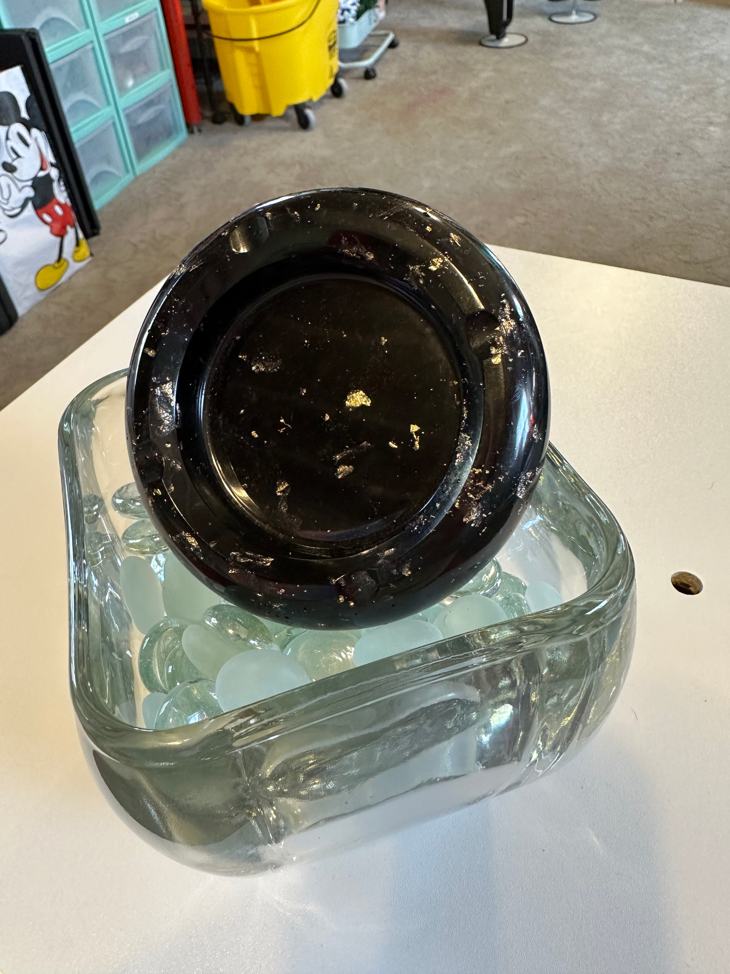Black & Gold with Gold Foil Ashtray