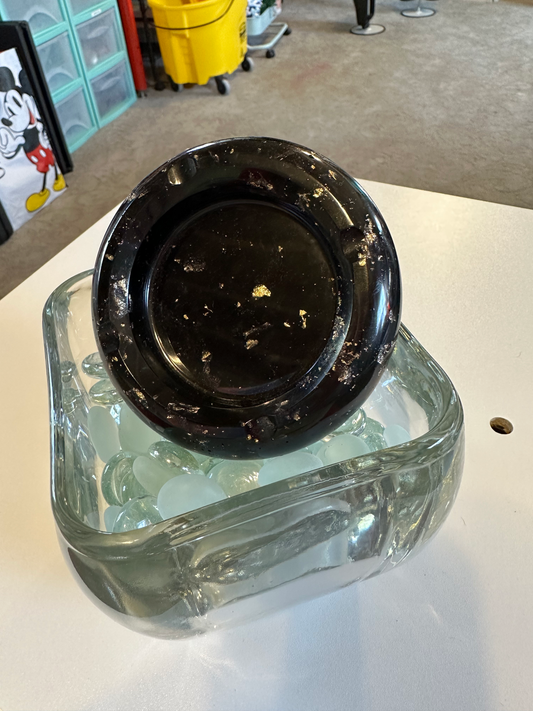 Black & Gold with Gold Foil Ashtray