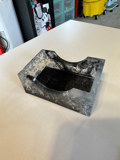 Black, White and Silver Foil Coaster Set