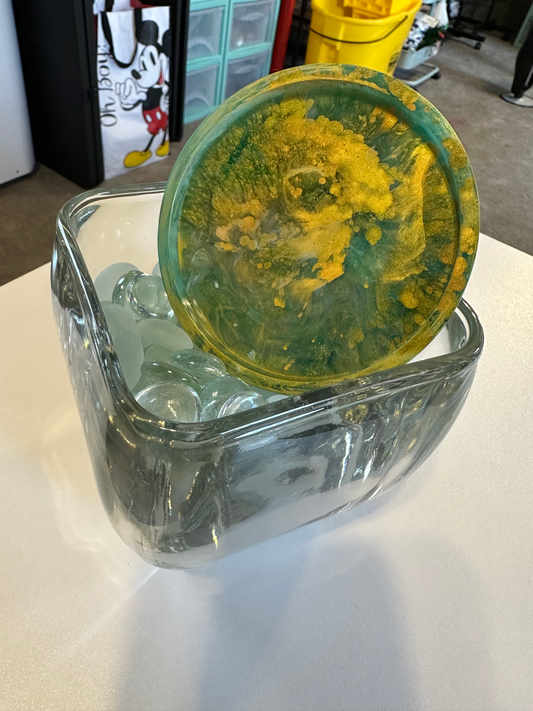 Green & Gold Singular Coaster
