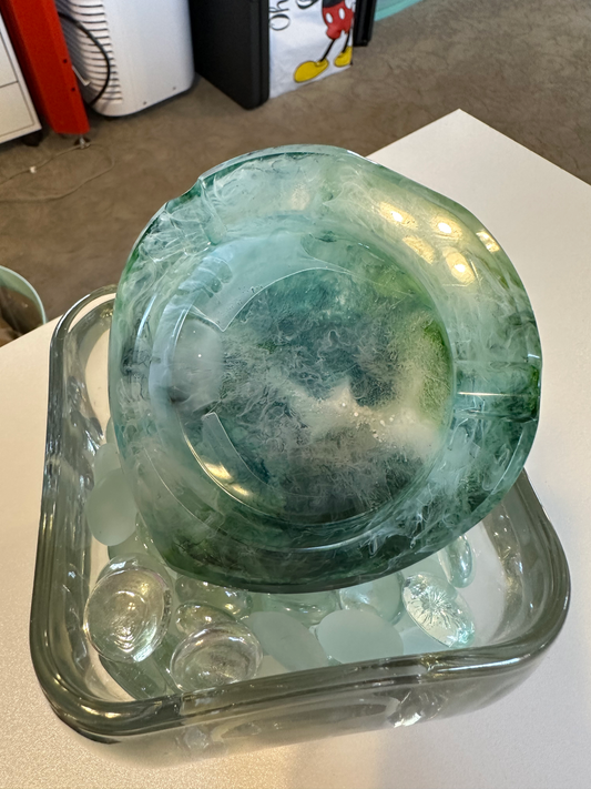 Blue, Green & White Ashtray