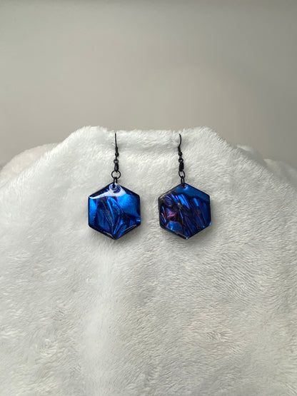 Colorshift Earrings Hexagon Shaped