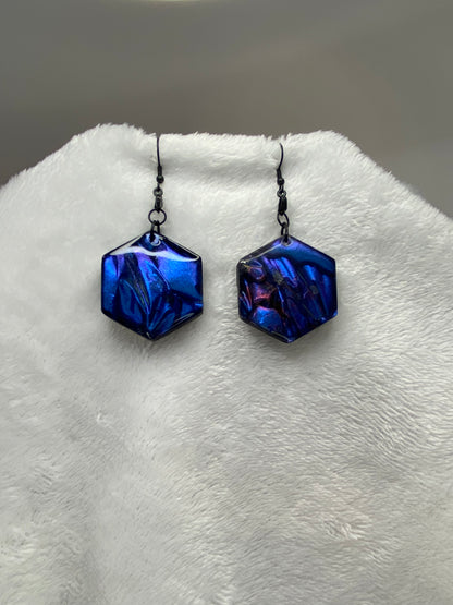 Colorshift Earrings Hexagon Shaped