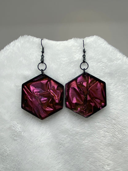 Colorshift Earrings Hexagon Shaped