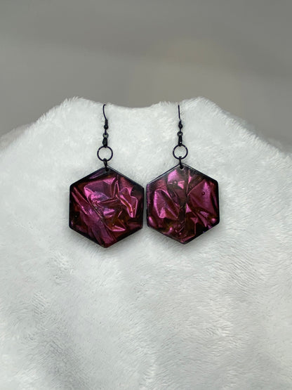Colorshift Earrings Hexagon Shaped