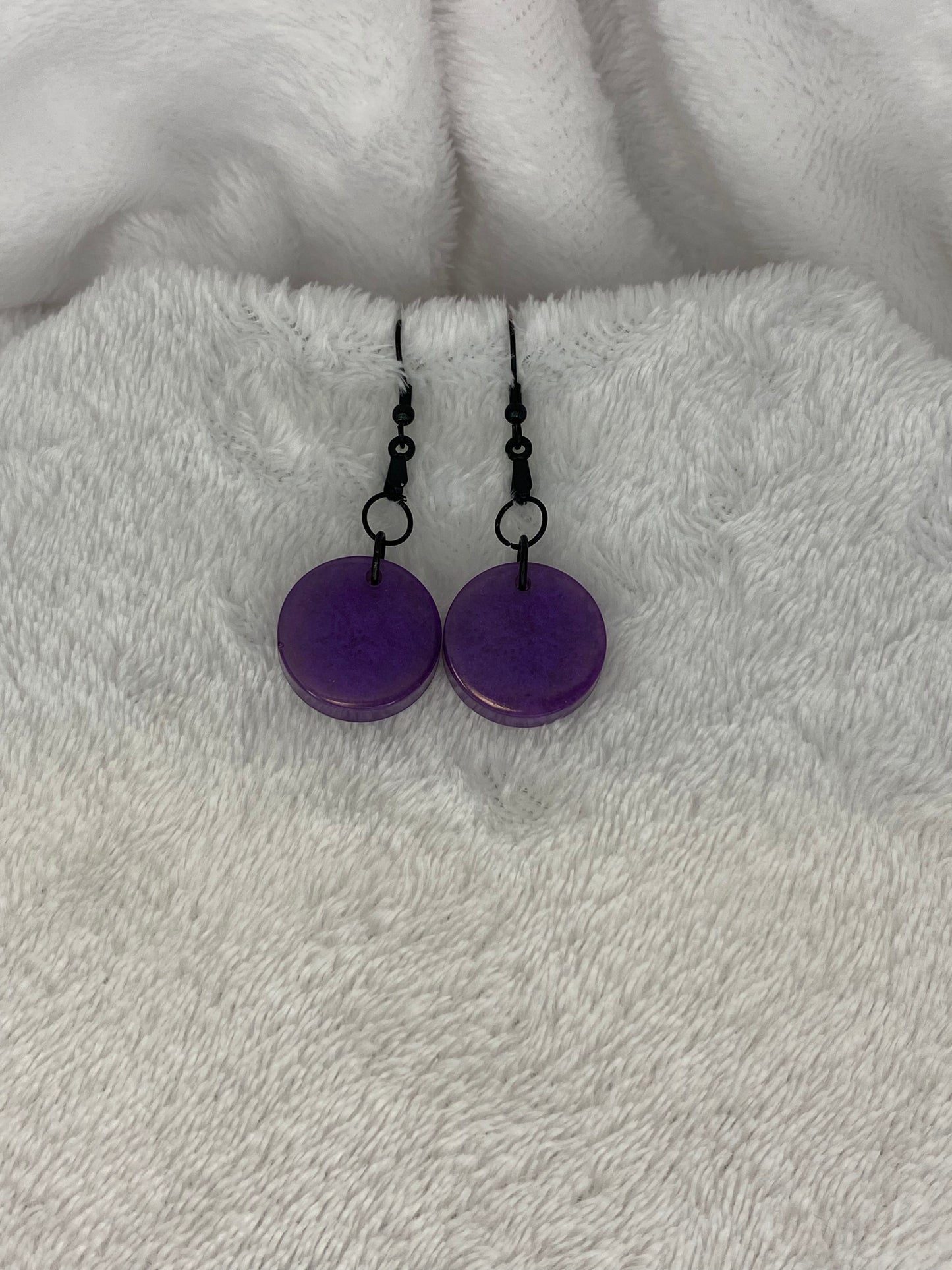 Purple Resin Earrings