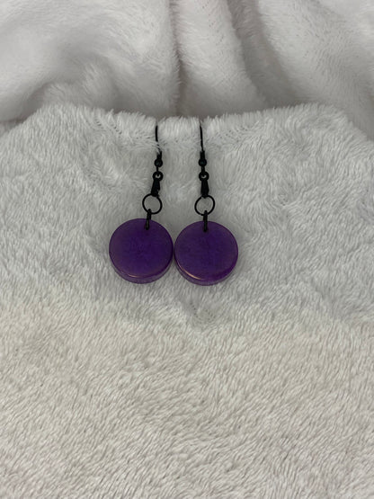 Purple Resin Earrings