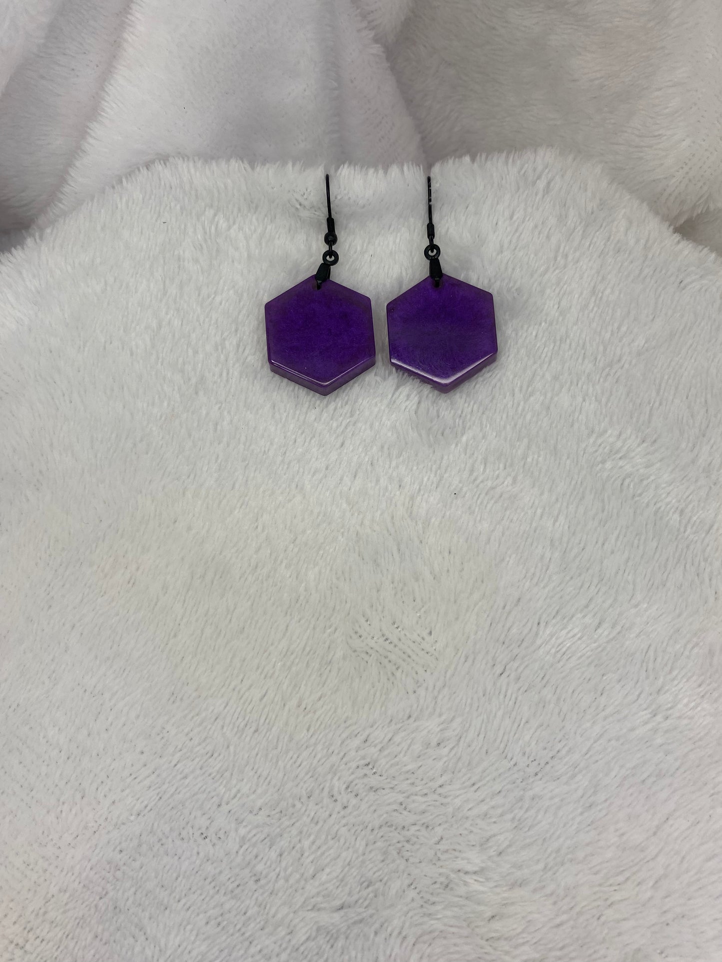 Purple Resin Earrings