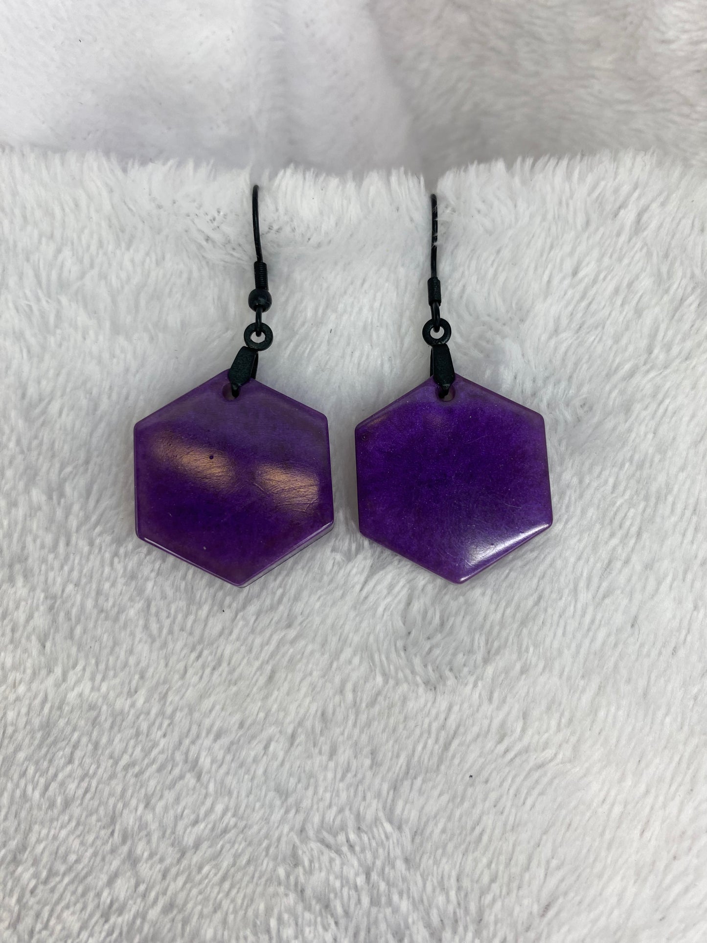 Purple Resin Earrings