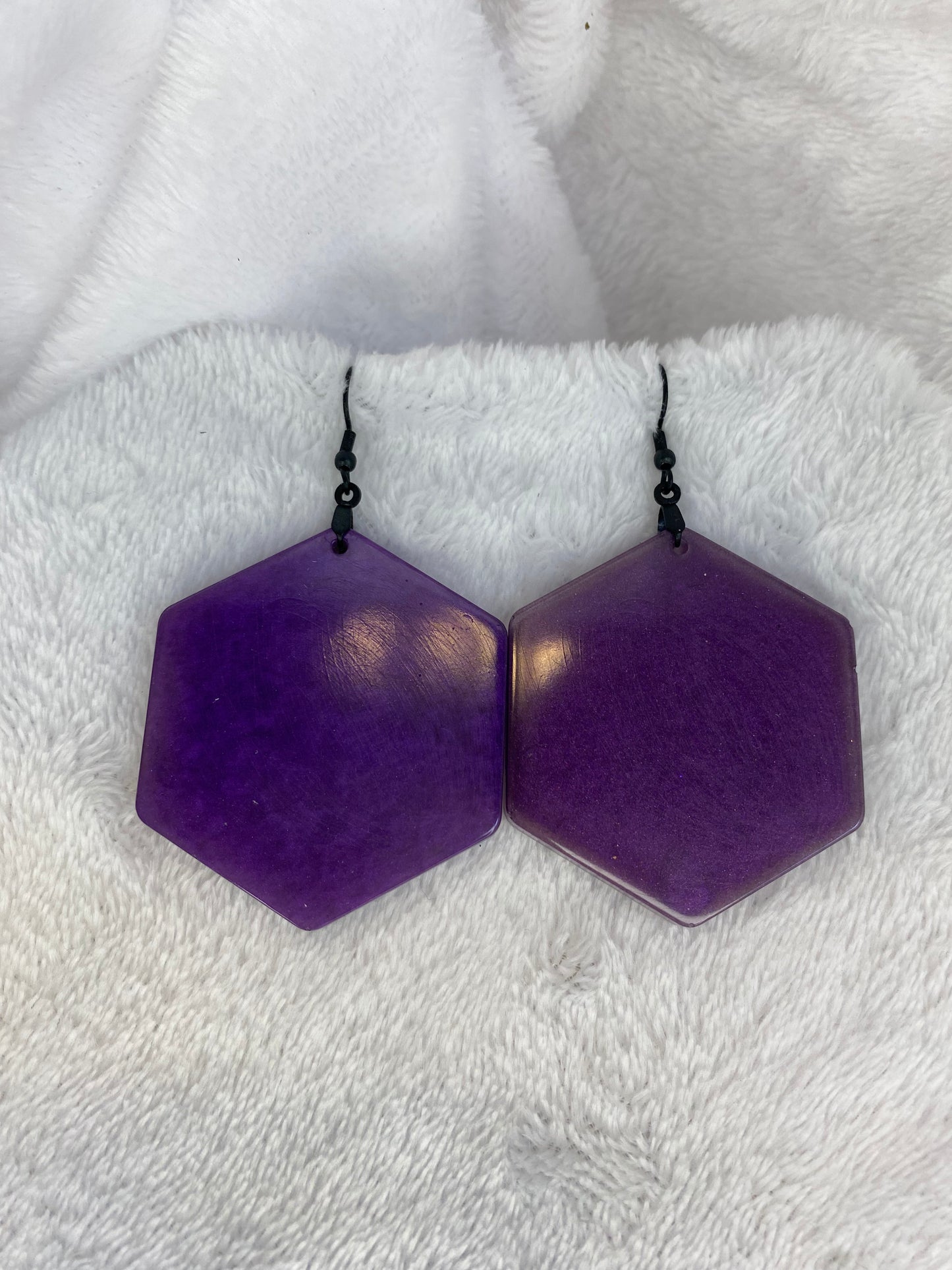 Purple Resin Earrings