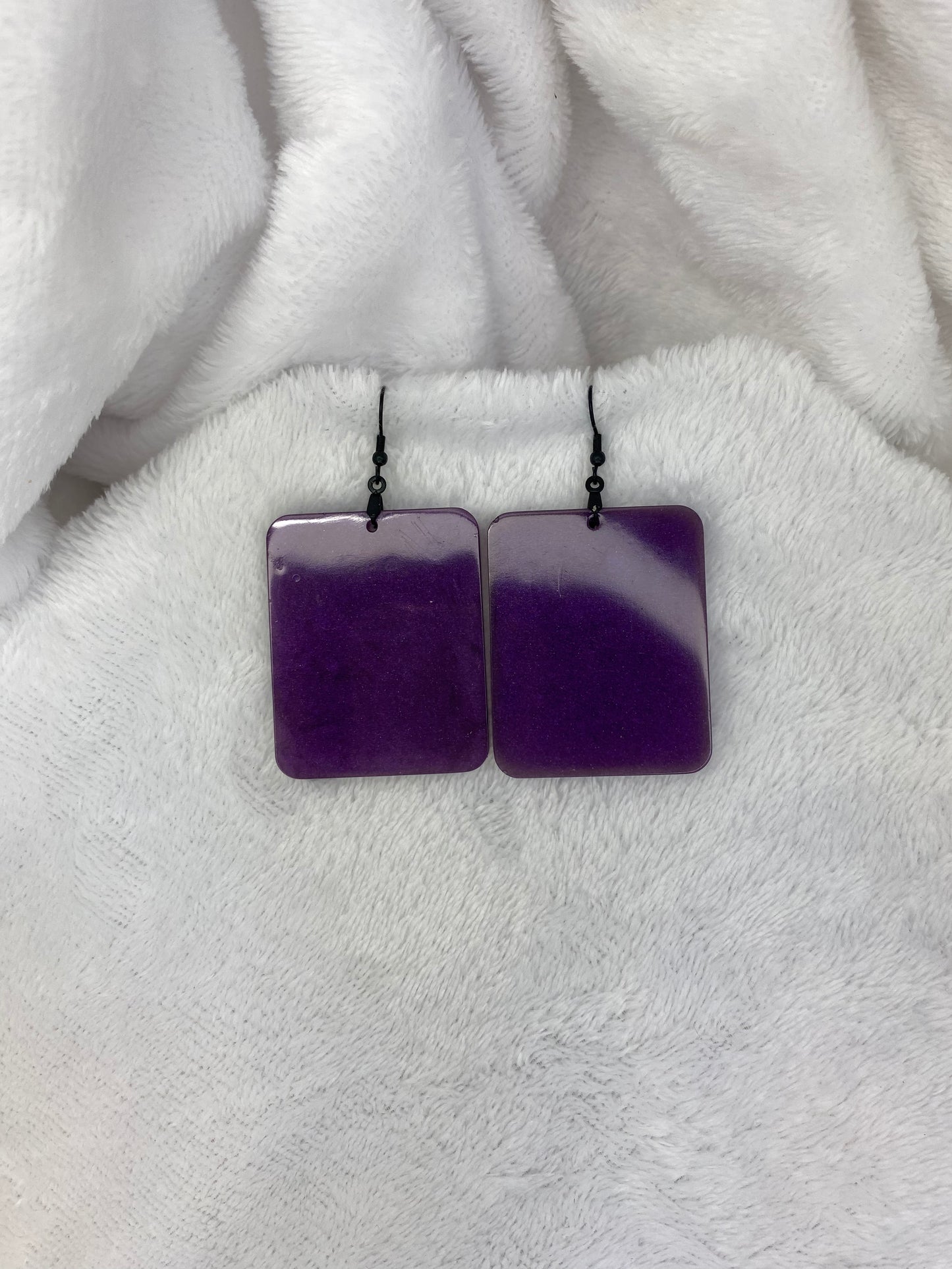 Purple Resin Earrings