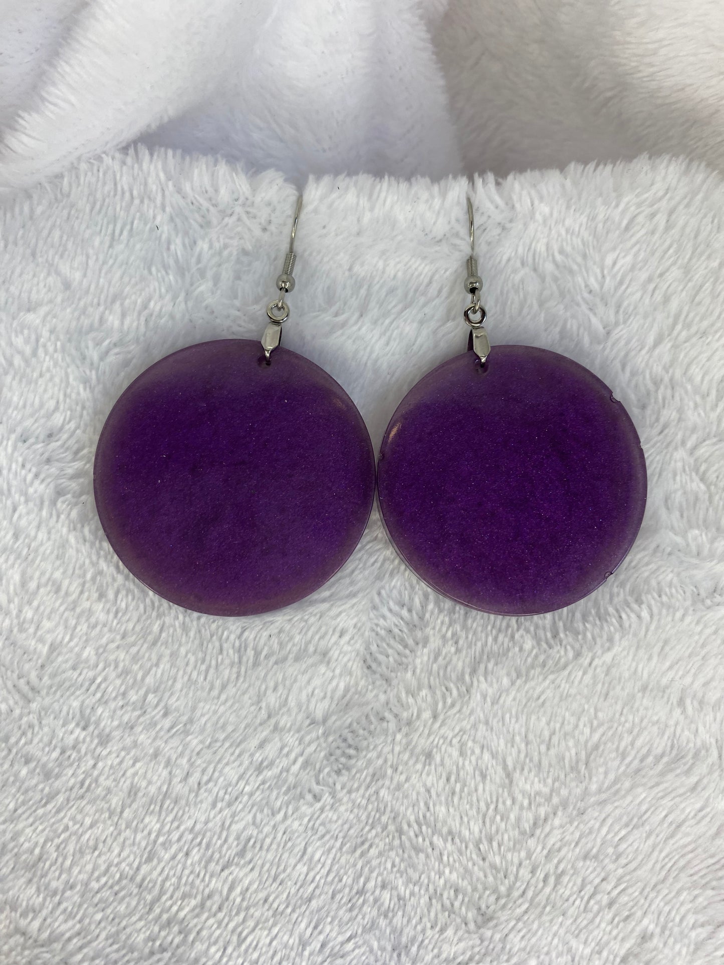 Purple Resin Earrings