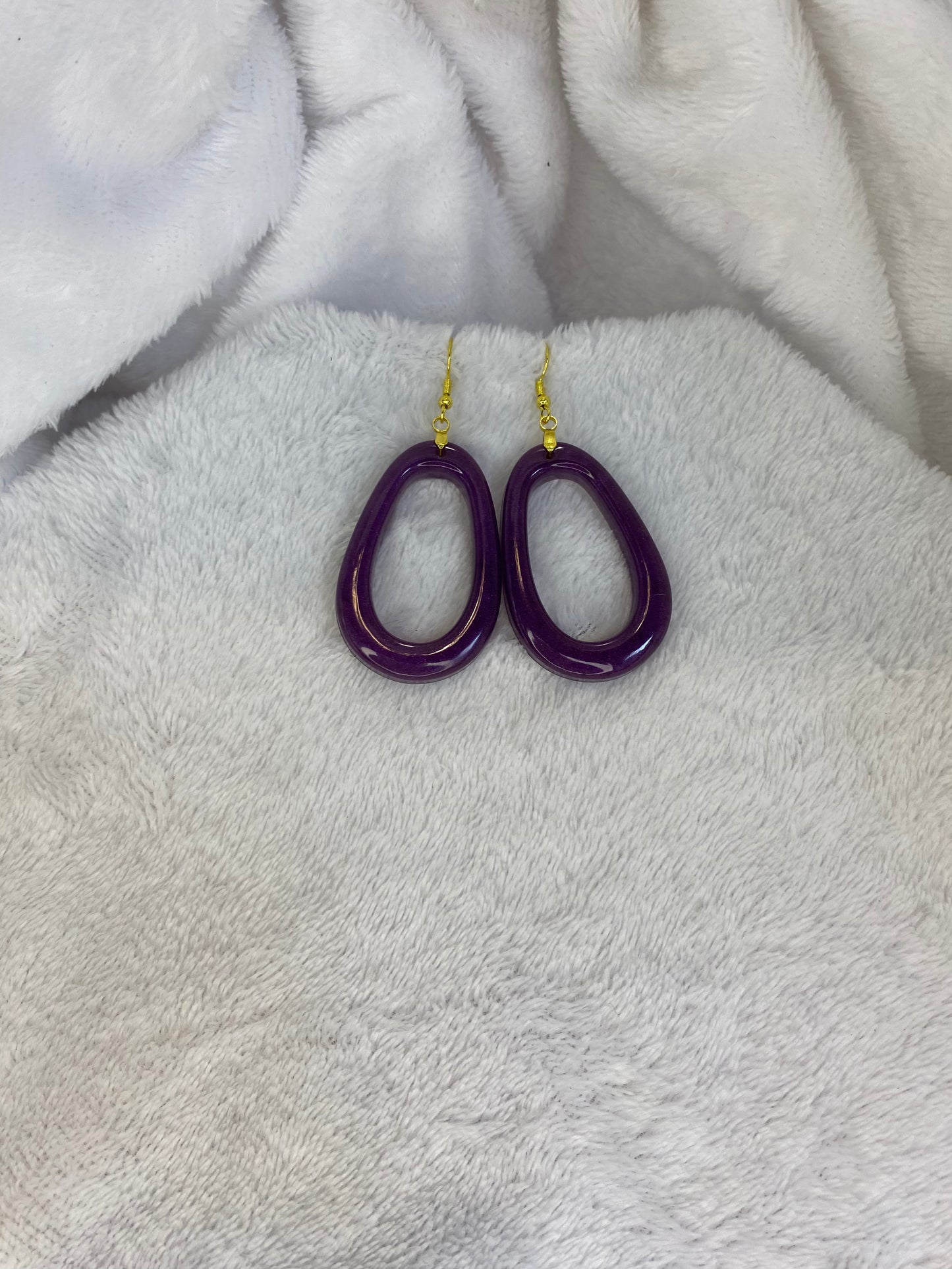 Purple Resin Earrings