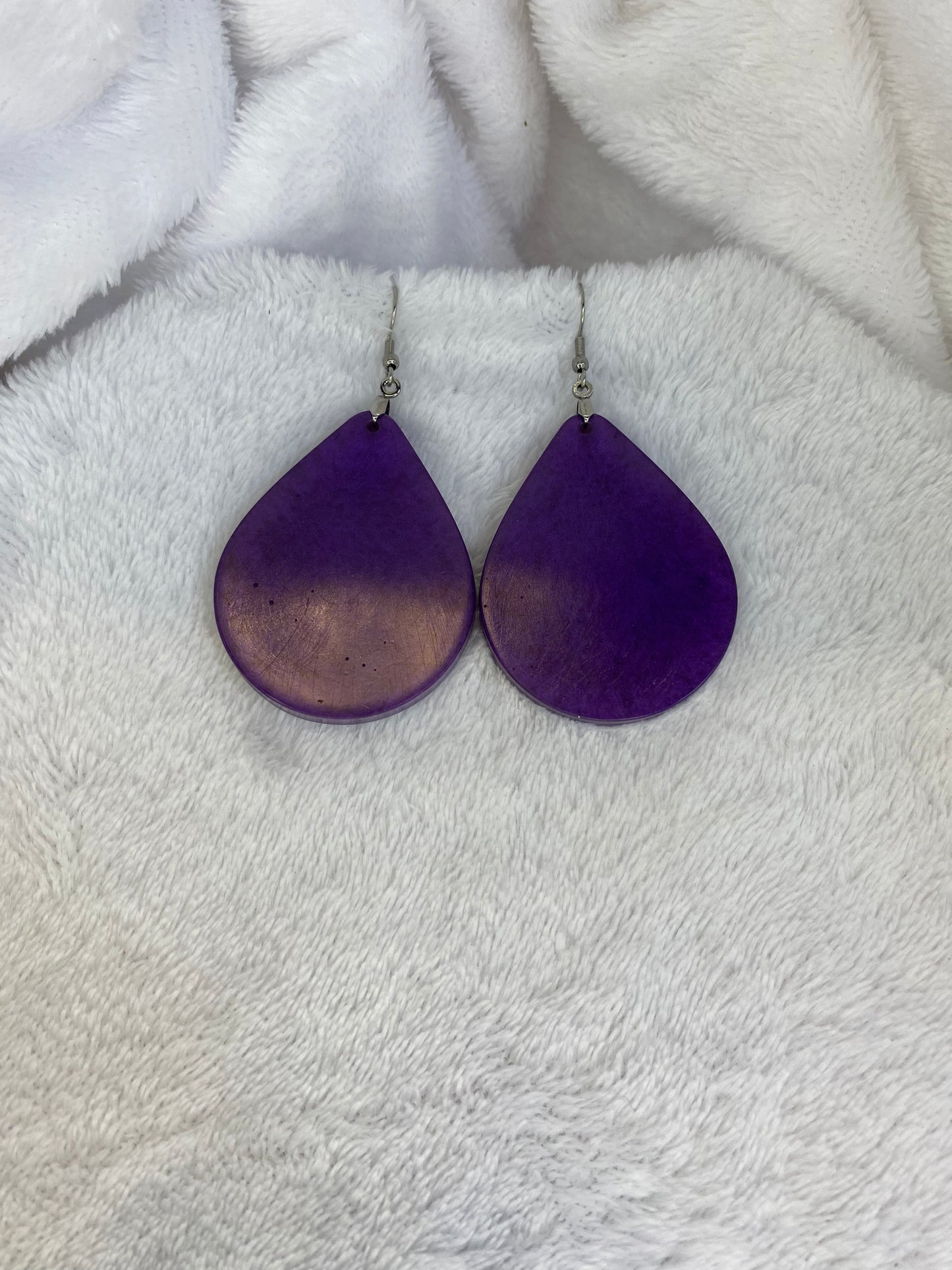 Purple Resin Earrings
