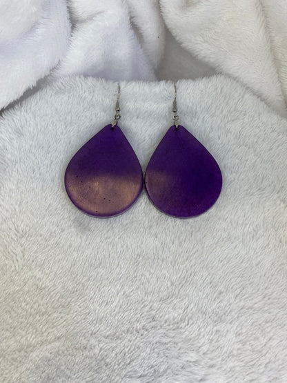 Purple Resin Earrings