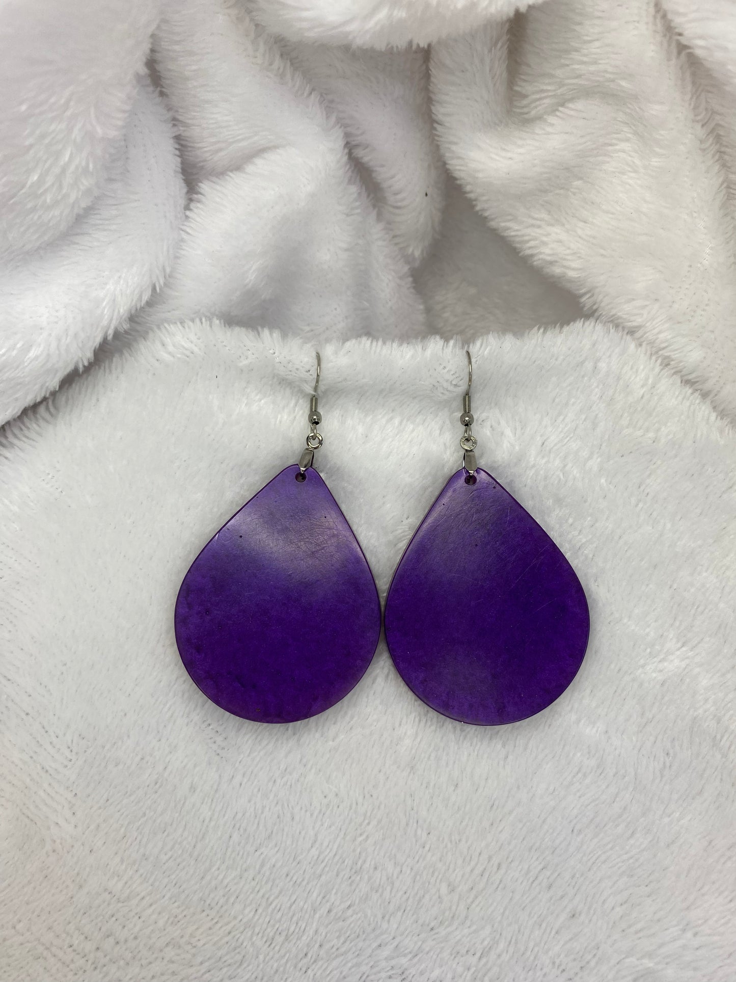 Purple Resin Earrings