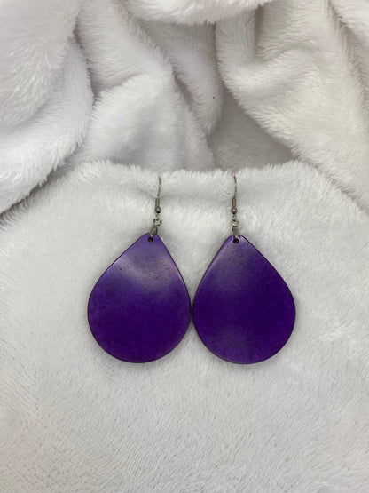 Purple Resin Earrings