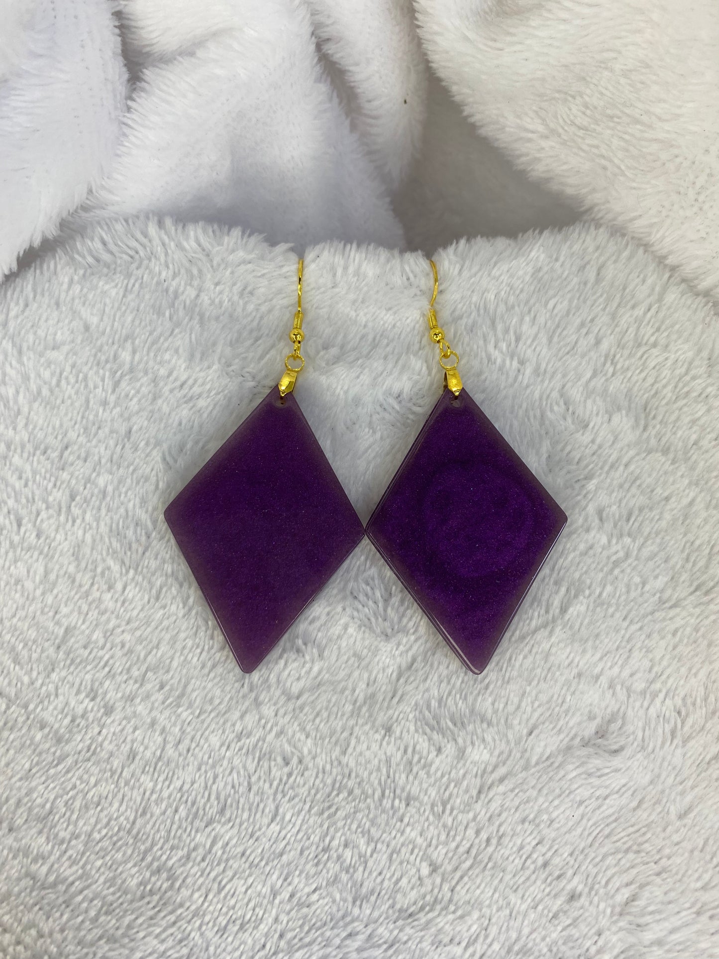 Purple Resin Earrings