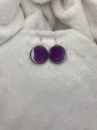 Purple Resin Earrings