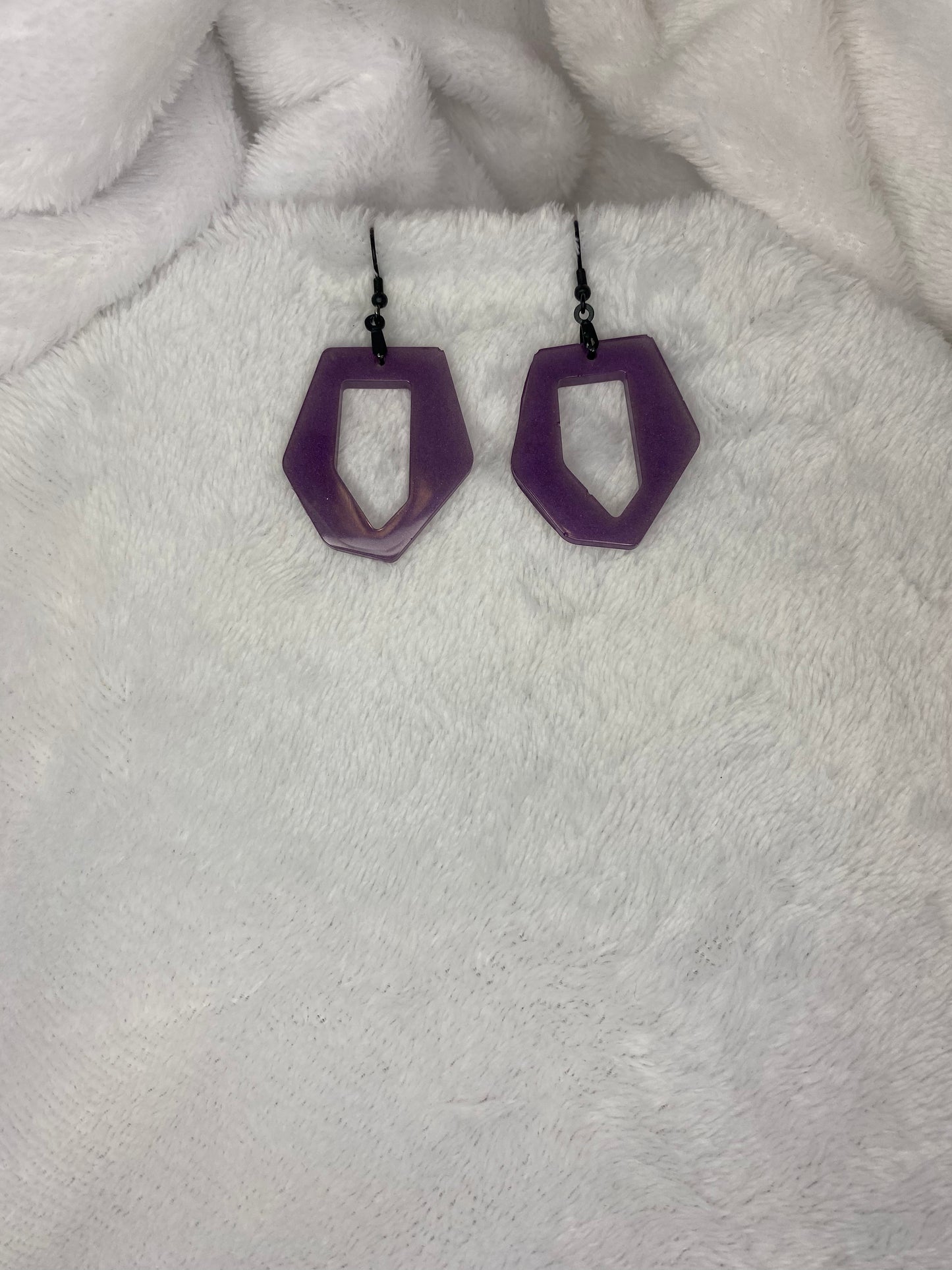 Purple Resin Earrings