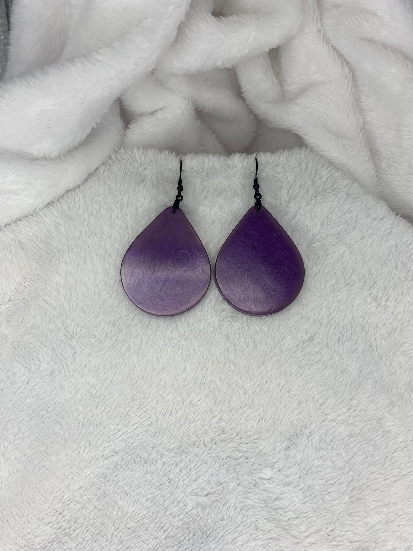 Purple Resin Earrings
