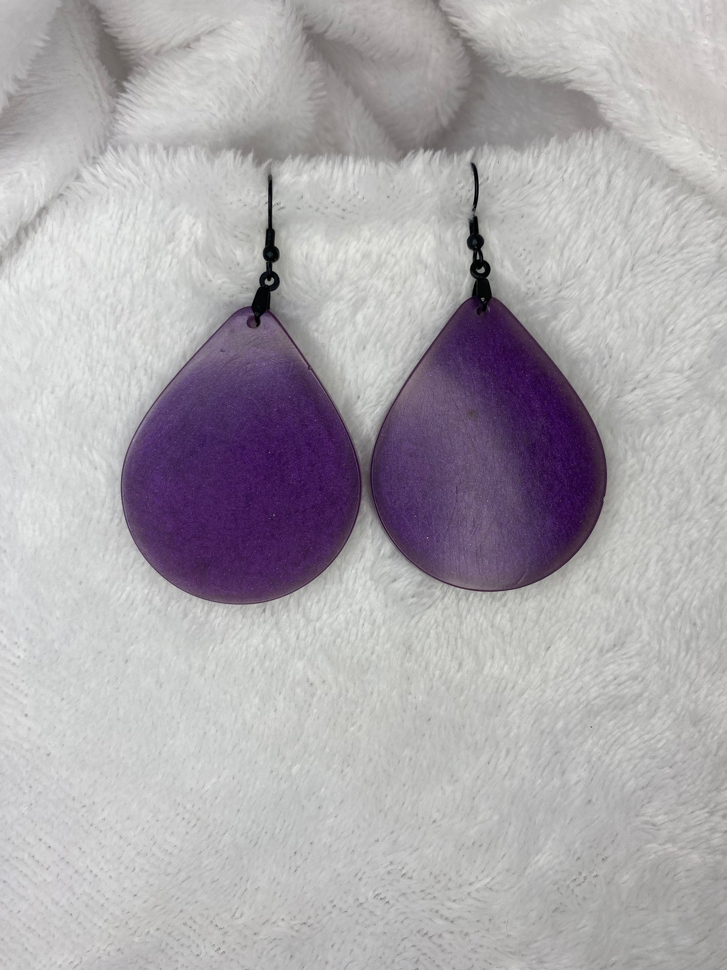 Purple Resin Earrings