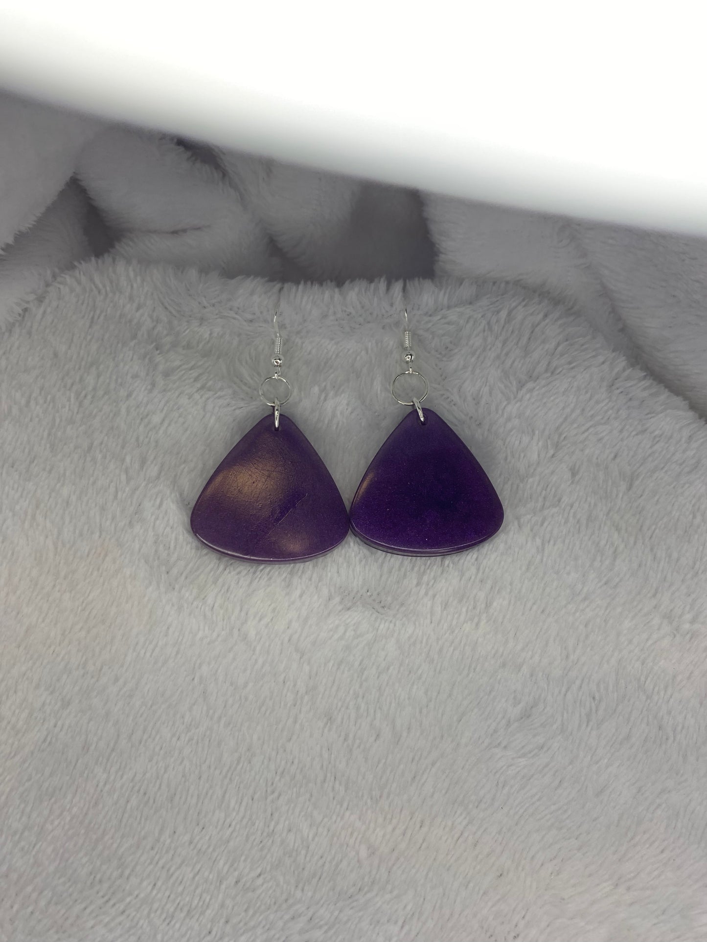 Purple Resin Earrings
