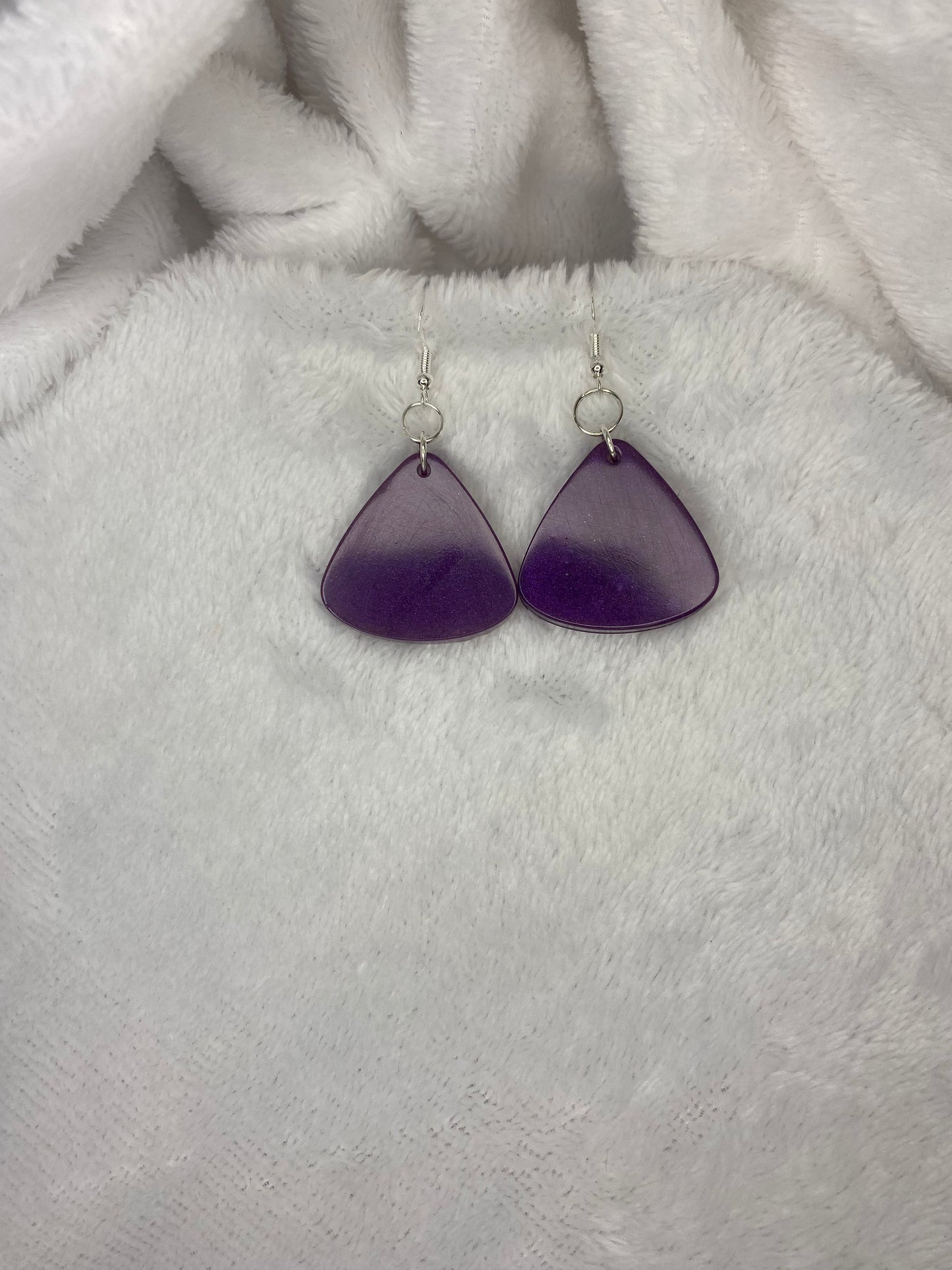 Purple Resin Earrings