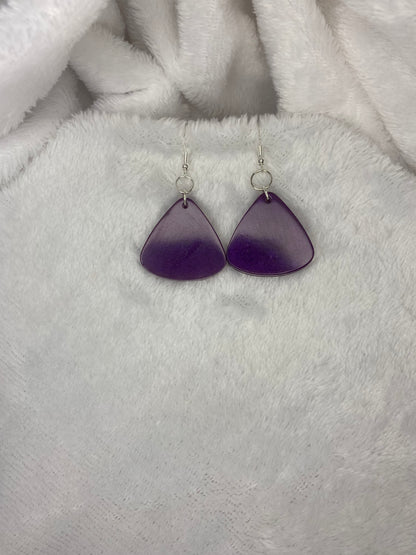Purple Resin Earrings