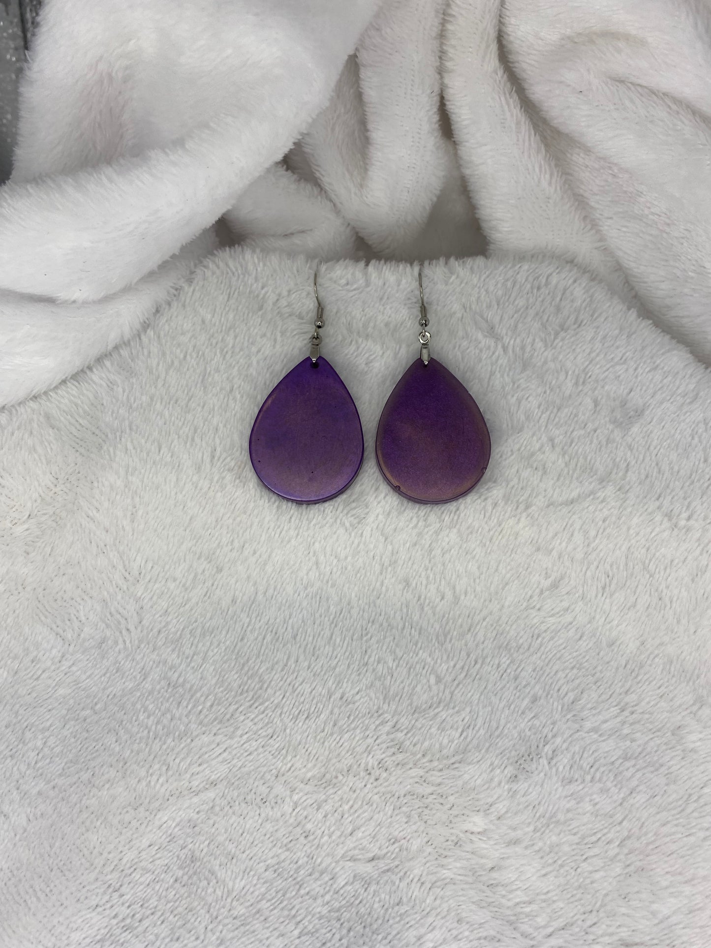 Purple Resin Earrings
