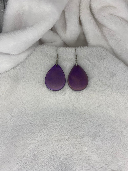 Purple Resin Earrings
