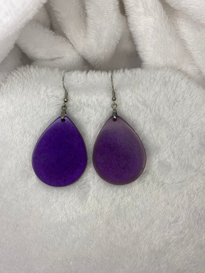 Purple Resin Earrings