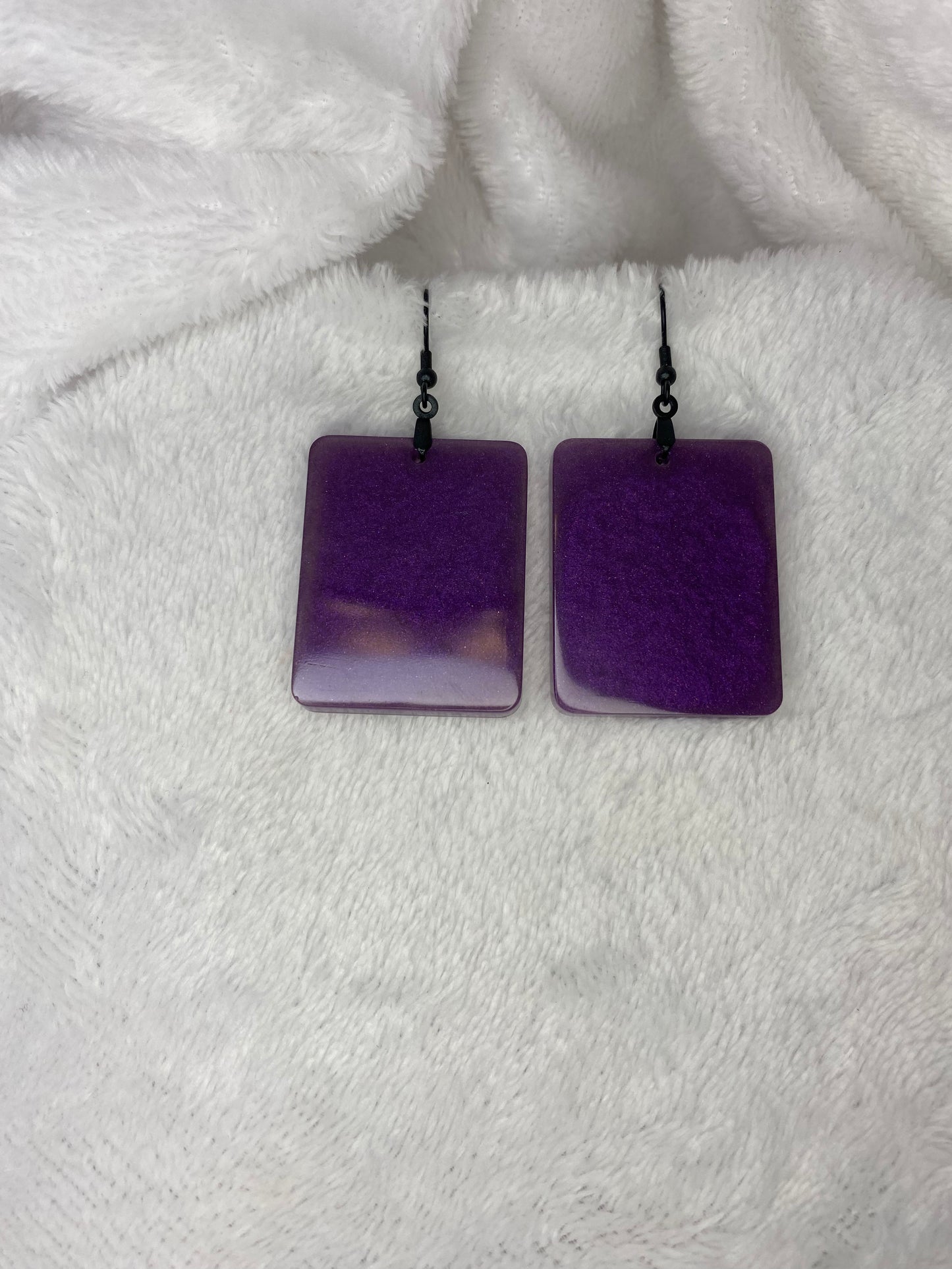 Purple Resin Earrings