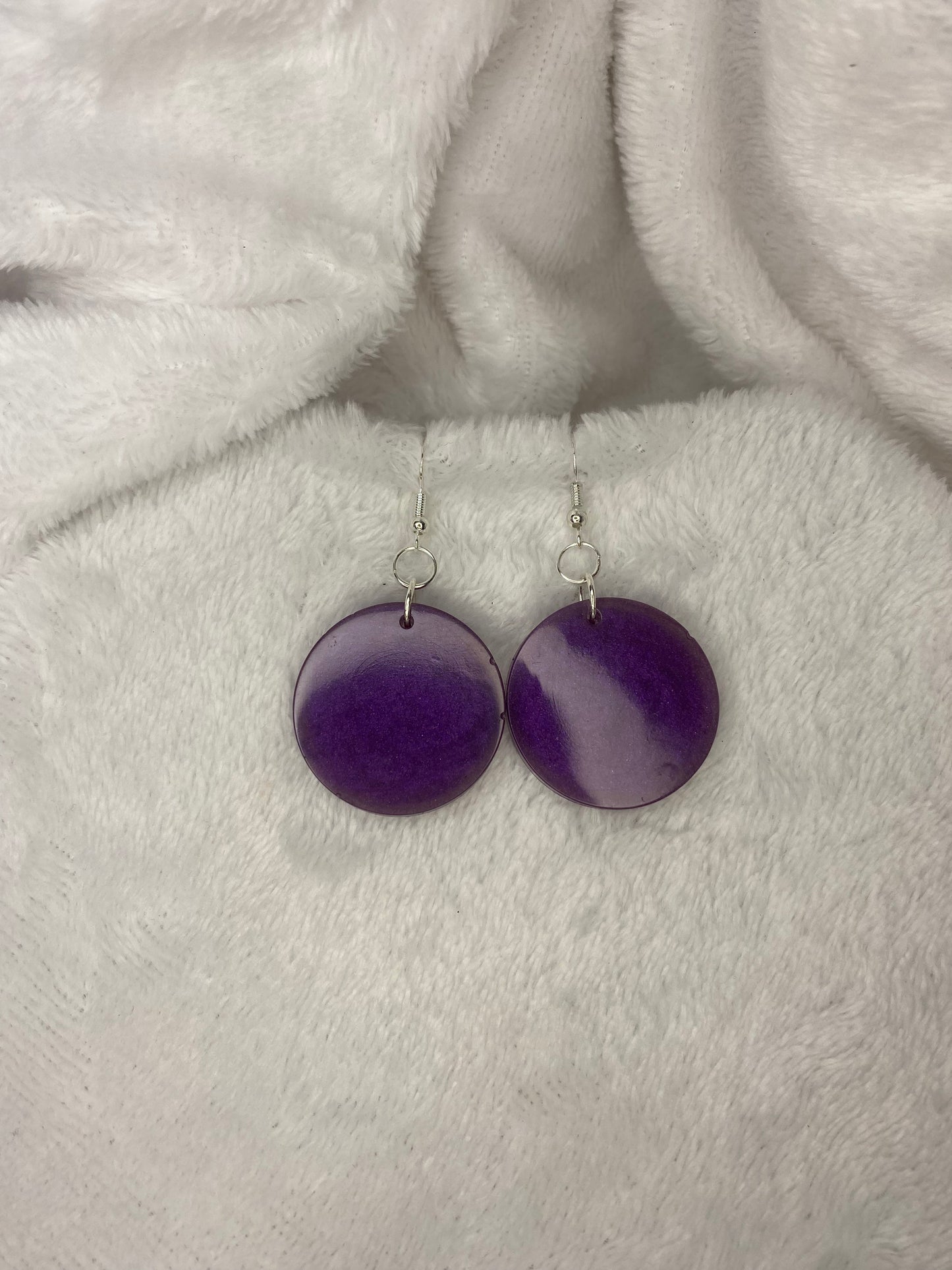 Purple Resin Earrings