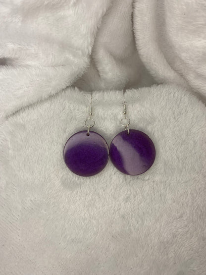 Purple Resin Earrings