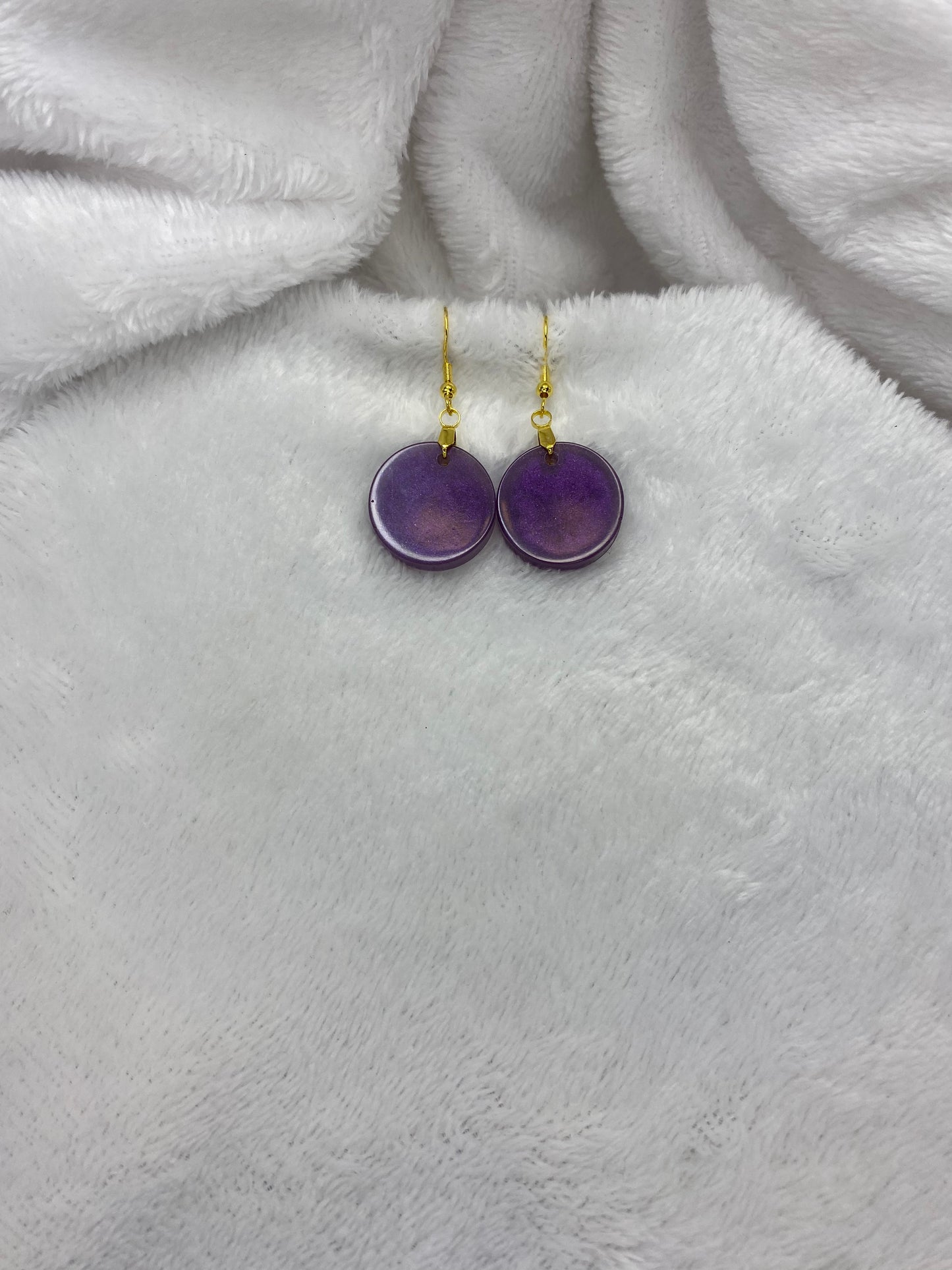 Purple Resin Earrings