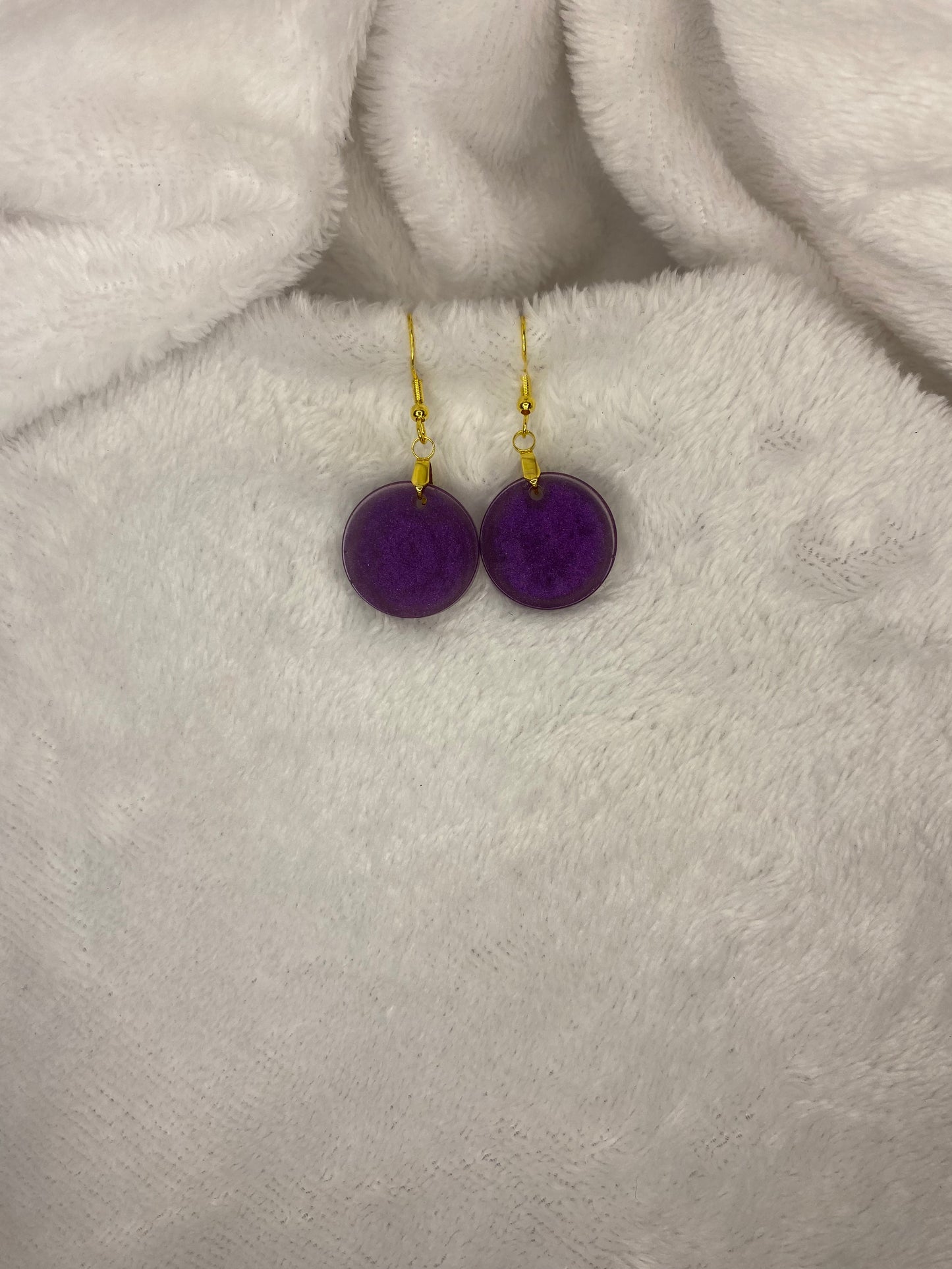 Purple Resin Earrings