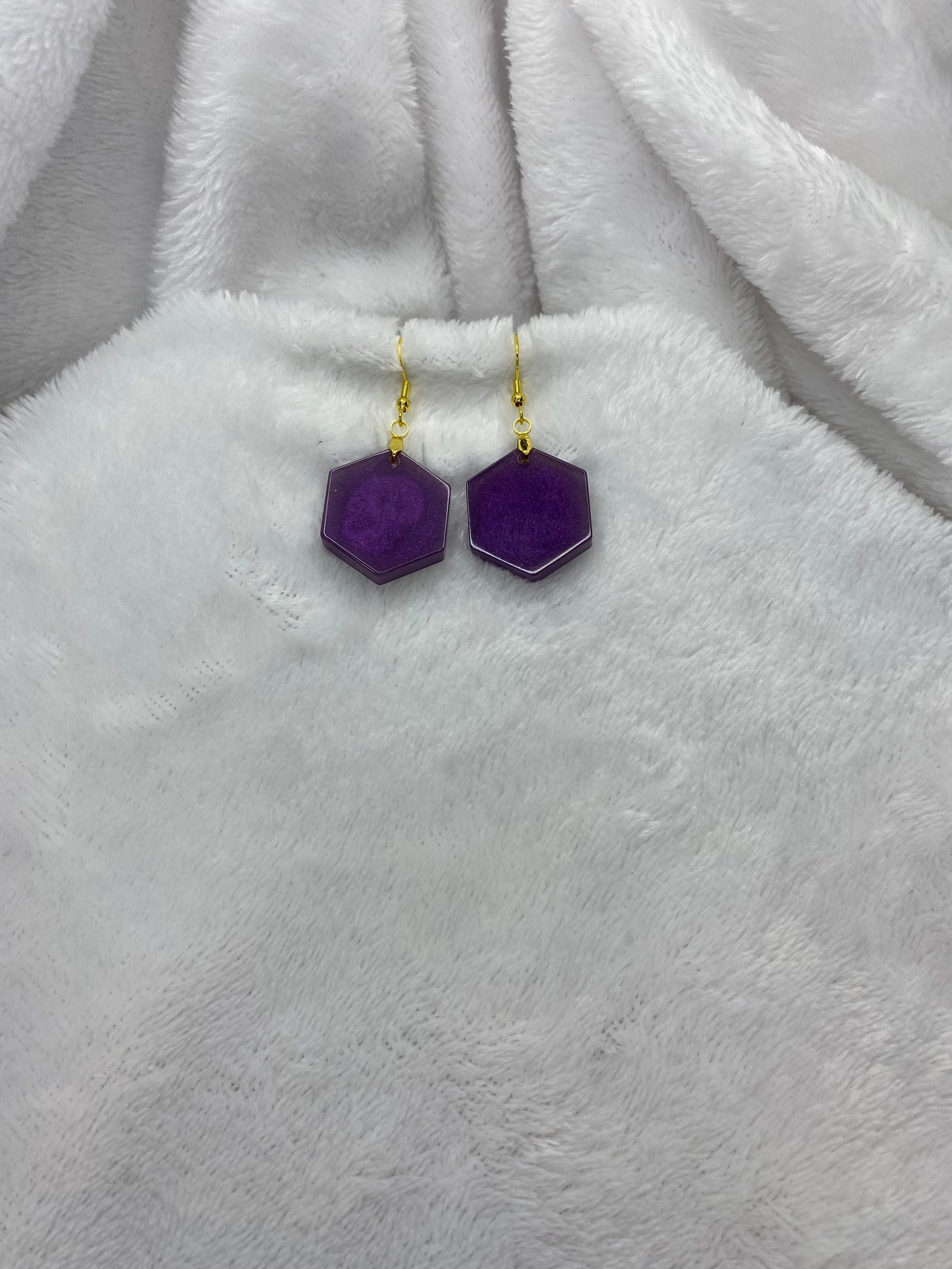 Purple Resin Earrings