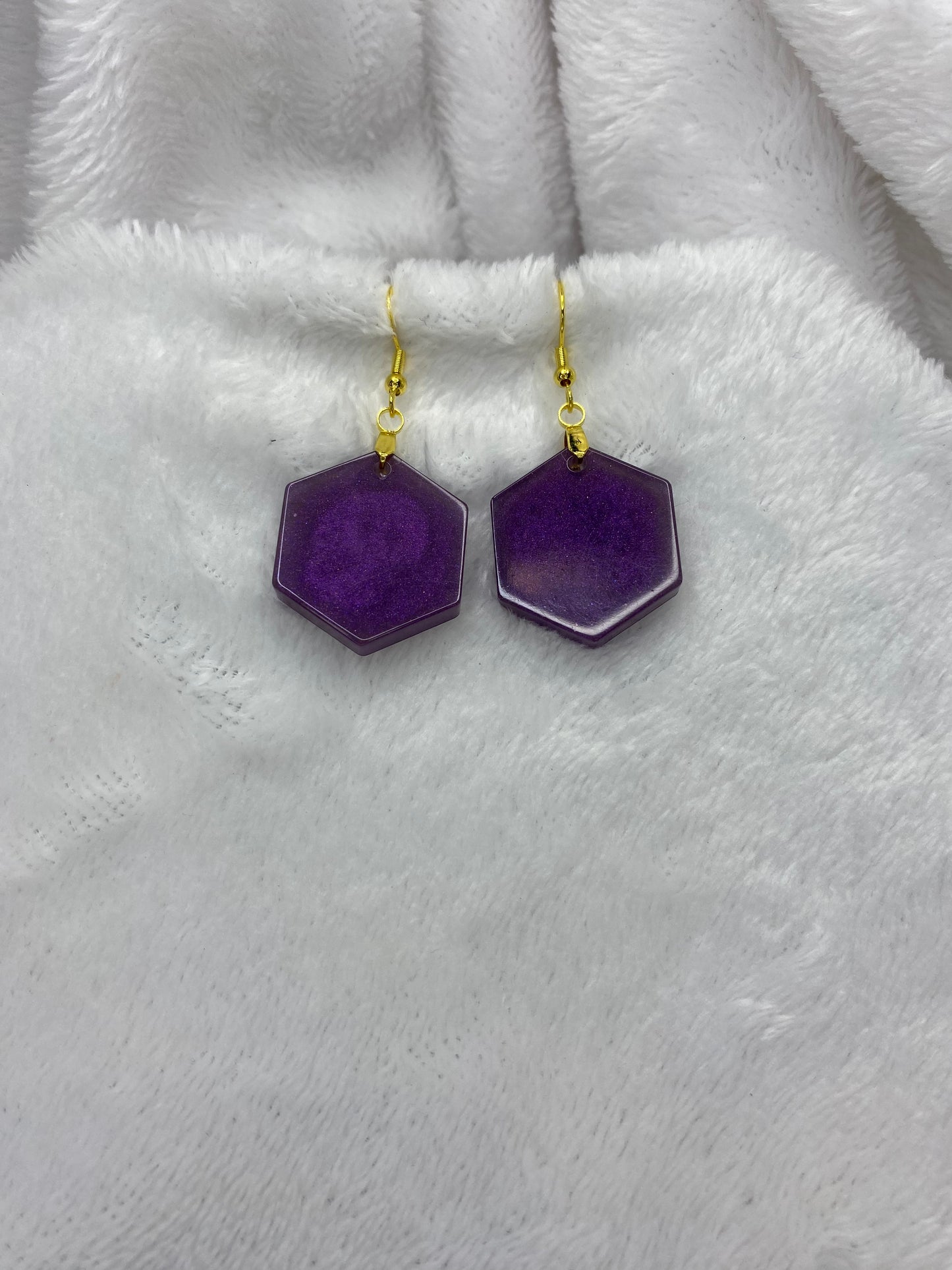 Purple Resin Earrings