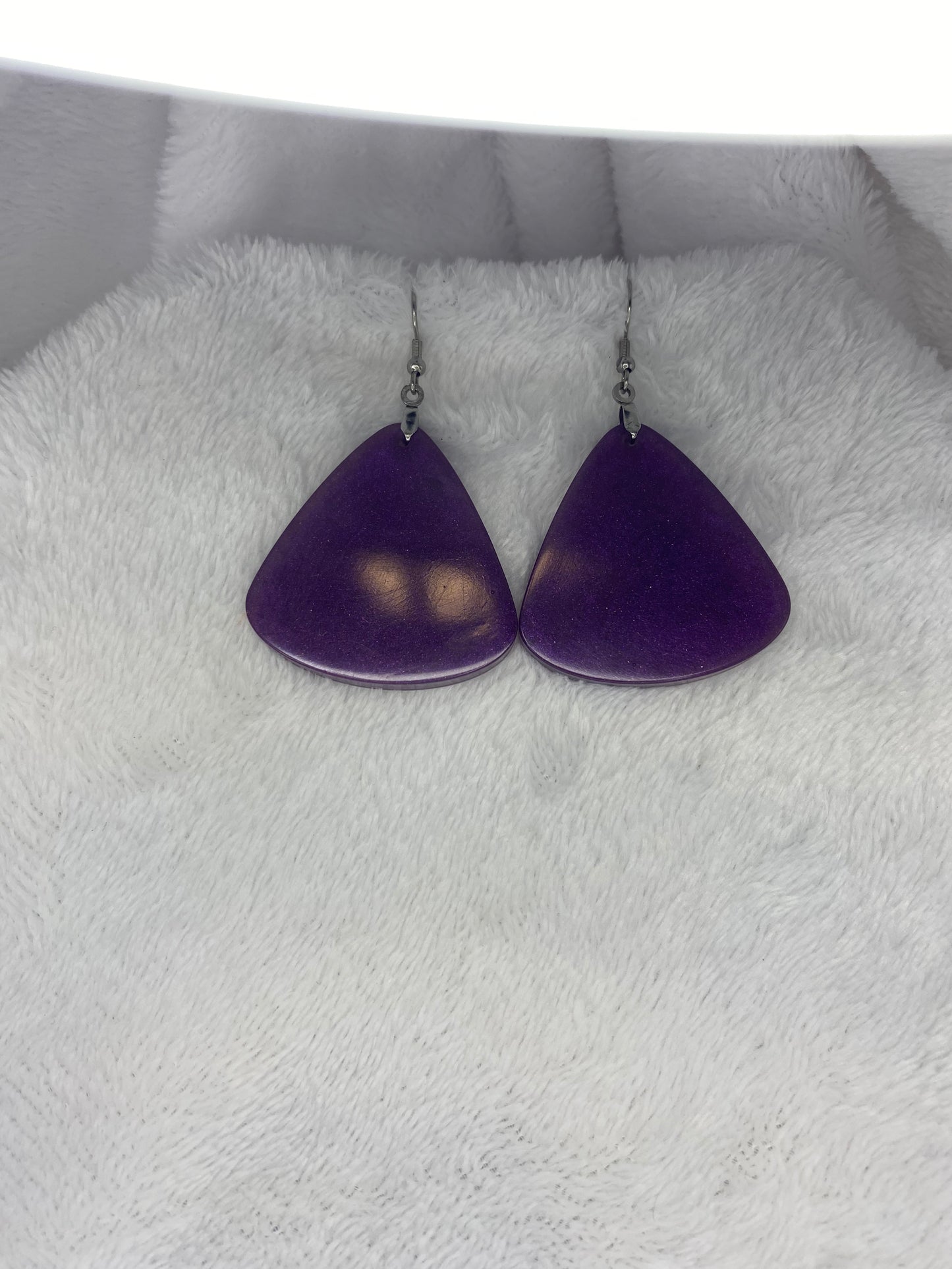 Purple Resin Earrings