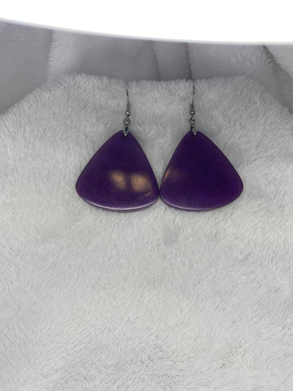 Purple Resin Earrings