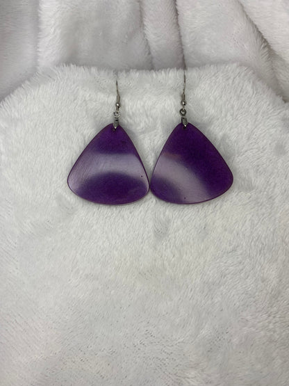 Purple Resin Earrings