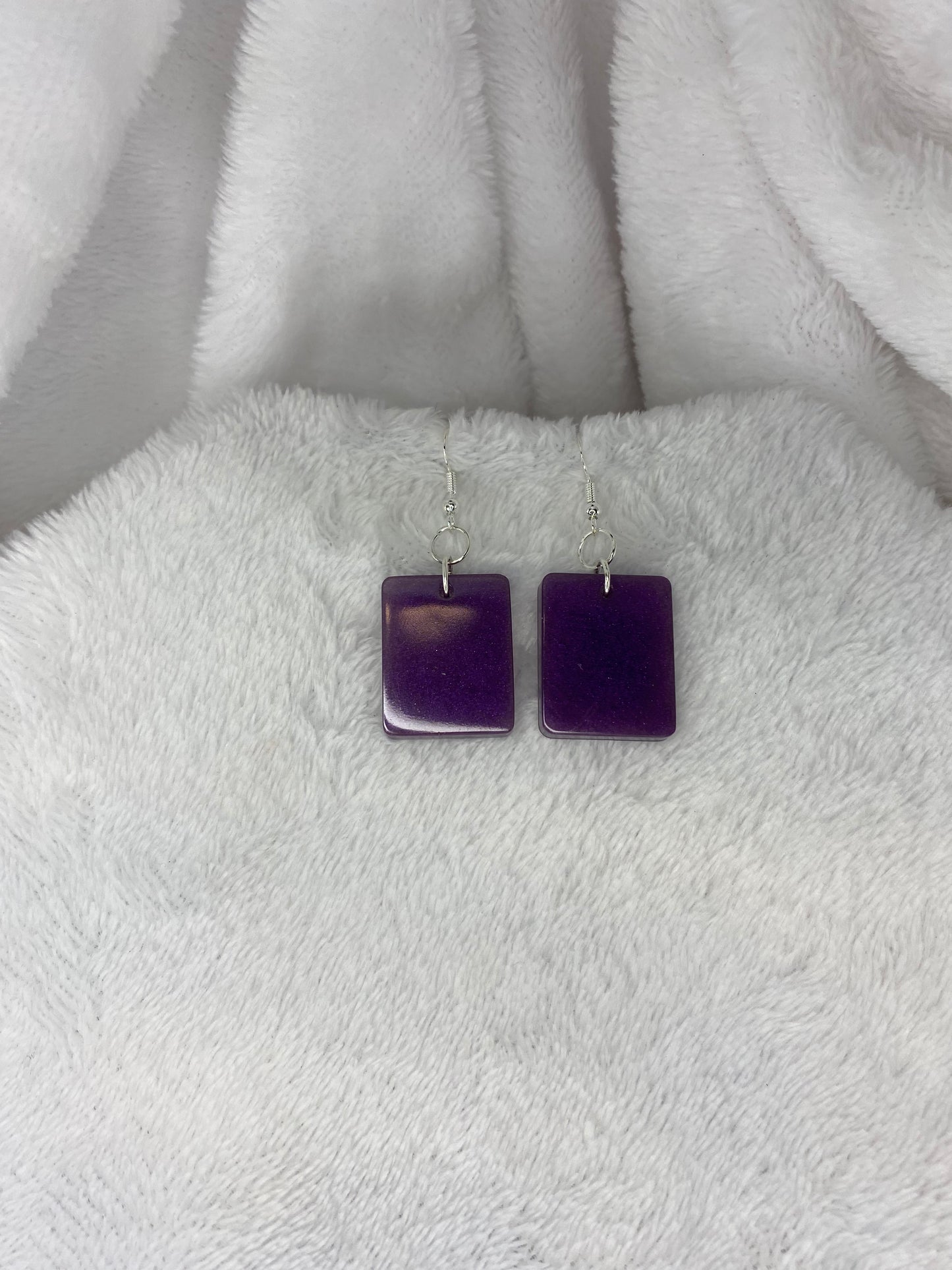 Purple Resin Earrings