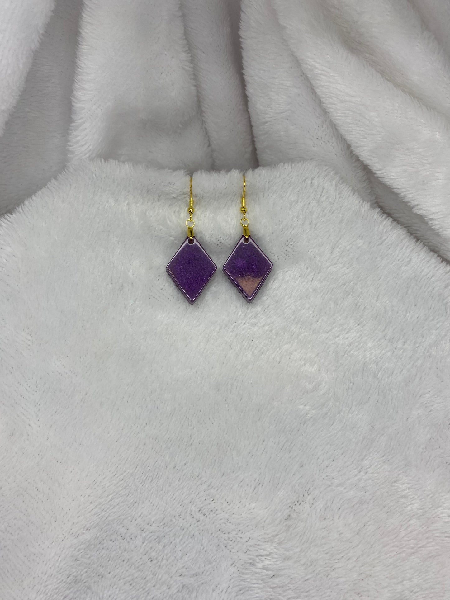 Purple Resin Earrings