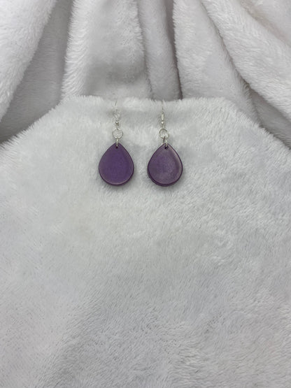 Purple Resin Earrings